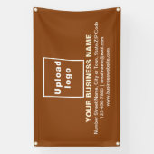 Banderoles Marque d'affaires alignée sur le rectangle Brown (Verticale)