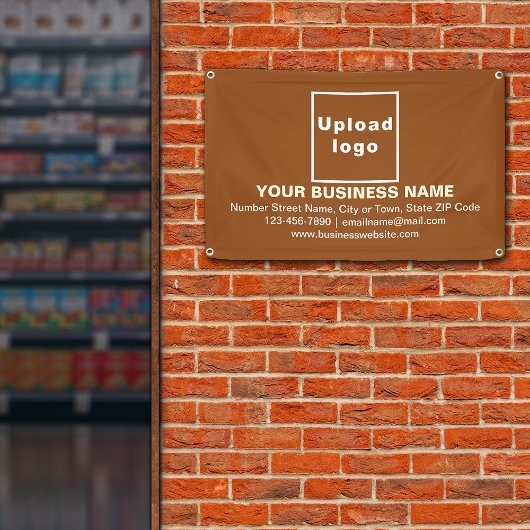 Banderoles Marque d'affaires alignée sur le rectangle Brown