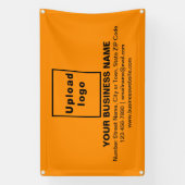 Banderoles Marque d'affaires alignée sur orange (Verticale)