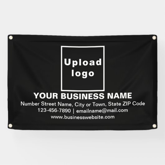 Banderoles Marque d'entreprise alignée sur le rectangle noir (Horizontal)