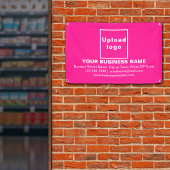 Banderoles Marque d'entreprise alignée sur rectangle rose