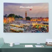Banderoles Marrakech, Maroc - Place Jemaa el Fnaa (Salon professionnel)