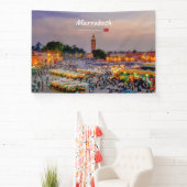 Banderoles Marrakech, Maroc - Place Jemaa el Fnaa (Insitu)