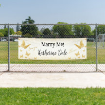 "Marry Me" Marriage Proposal Banner Lona