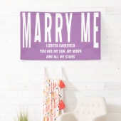 Banderoles Marry Me Proposition Sun Moon Stars Lavender Banni (En situation)