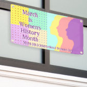 Banderoles Mars est le Mois de l'histoire des femmes (Bâtiment extérieur)