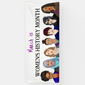 Banderoles Mars est le Mois de l'histoire des femmes (Vertical)