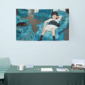 Banderoles Mary Cassatt - Petite fille dans un fauteuil bleu (Salon professionnel)
