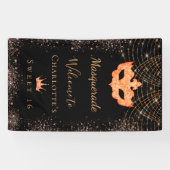 Banderoles Mascarade or noir parties scintillant poussière Sw (Horizontal)