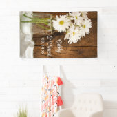 Banderoles Mason Jar et White Daisies Country Barn Mariage (En situation)