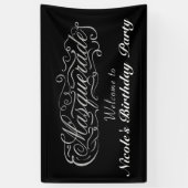 Banderoles MASQUERADE Argent et toute couleur fête d'annivers (Vertical)