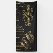 Banderoles Masquerade Masque Sweet 16 Black Gold ID1032 (Vertical)