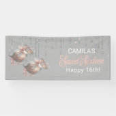 Banderoles Masquerade Masque Sweet 16 Rose Gold ID1032 (Horizontal)