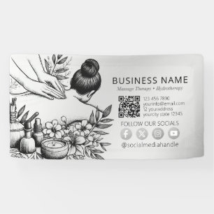 Banderoles Massage Thérapie Guérison Mains Énergie Spa Bien-ê