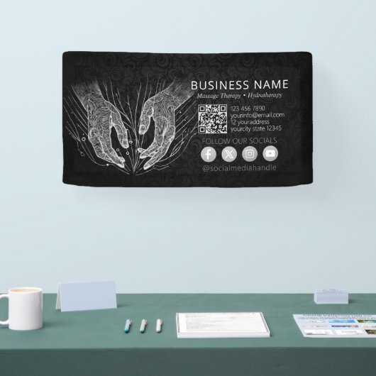 Banderoles Massage Thérapie Guérison Mains Énergie Spa Bien-ê (Salon professionnel)