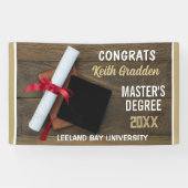 Banderoles Master's Degree ! Félicitations Grad CUSTOM (Horizontal)