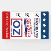 Banderoles Mastriano, DelRosso & Dr. OZ – 36×60 Freedom (Horizontal)