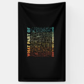 Banderoles Math Teacher What Part Of Math (Vertical)