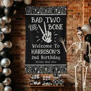 Banderoles Mauvais jusqu'à l'os ! Fête d'anniversaire Hallowe