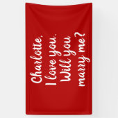 Banderoles Me marcherez-vous, proposition de mariage de coutu (Vertical)