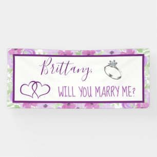 Banderoles Me marierez-vous Romantique Proposition
