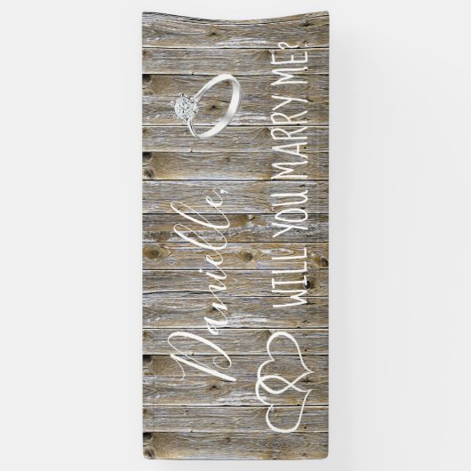 Banderoles Me marierez-vous Romantique Proposition (Vertical)