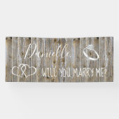 Banderoles Me marierez-vous Romantique Proposition (Horizontal)