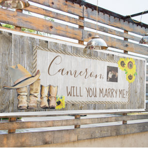 Banderoles Me marierez-vous Romantique Proposition