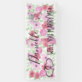 Banderoles Me marierez-vous Romantique Proposition (Vertical)