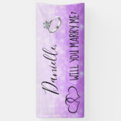 Banderoles Me marierez-vous Romantique Proposition (Vertical)