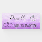 Banderoles Me marierez-vous Romantique Proposition (Horizontal)