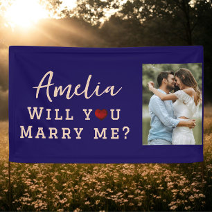 Banderoles Me marierez-vous Romantique Proposition Photo
