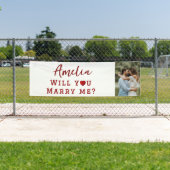 Banderoles Me marierez-vous Romantique Proposition Photo (En situation)