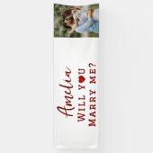 Banderoles Me marierez-vous Romantique Proposition Photo (Vertical)
