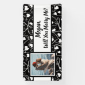 Banderoles Me marierez-vous une proposition de nom personnali (Verticale)