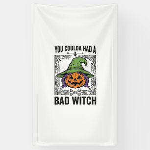 Banderoles Méchante Sorcière Drôle de Citrouille d'Halloween