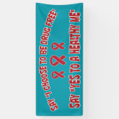 Banderoles Médicament Sans Drogue Santé Me Red Ribbon Promoti (Vertical)