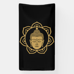 Banderoles Méditation de la tête de bouddha