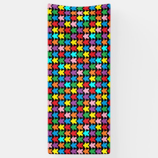 Banderoles Meeples multicolores (Vertical)