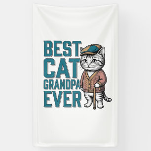 Banderoles Meilleur Grand-Père de Chat Vintage T-shirt de Gra
