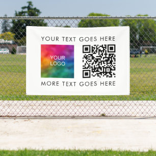 Banderoles Meilleur modèle de code QR de logo de société comm