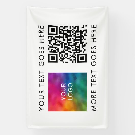 Banderoles Meilleur modèle de code QR de logo de société comm (Verticale)