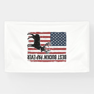Banderoles Meilleur Pap à Bucker Ever Drapeau de Cerf Vintage