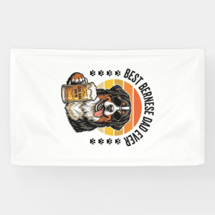 Banderoles Meilleur Papa Bernois Vintage T-Shirt Bière Chien