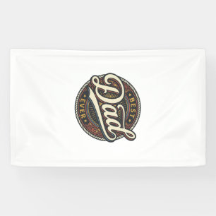 Banderoles Meilleur Papa de Tous les Temps Badge Vintage T-Sh