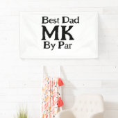 Banderoles Meilleur papa par monogramme fête des pères rusti  (En situation)