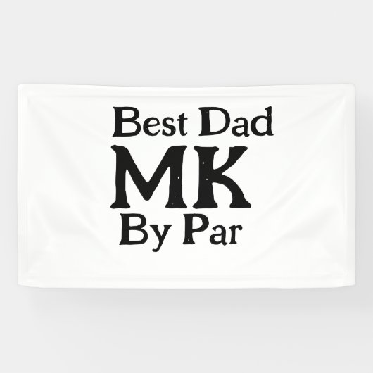 Banderoles Meilleur papa par monogramme fête des pères rusti  (Horizontal)