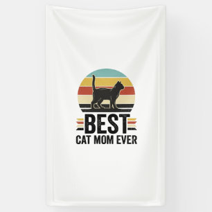 Banderoles Meilleure Maman de Chat Vintage Chat Noir Rétro De