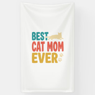 Banderoles Meilleure Maman de Chat Vintage Design de Amateur