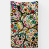 Banderoles Meilleure vente Motif crâne sucre (Vertical)